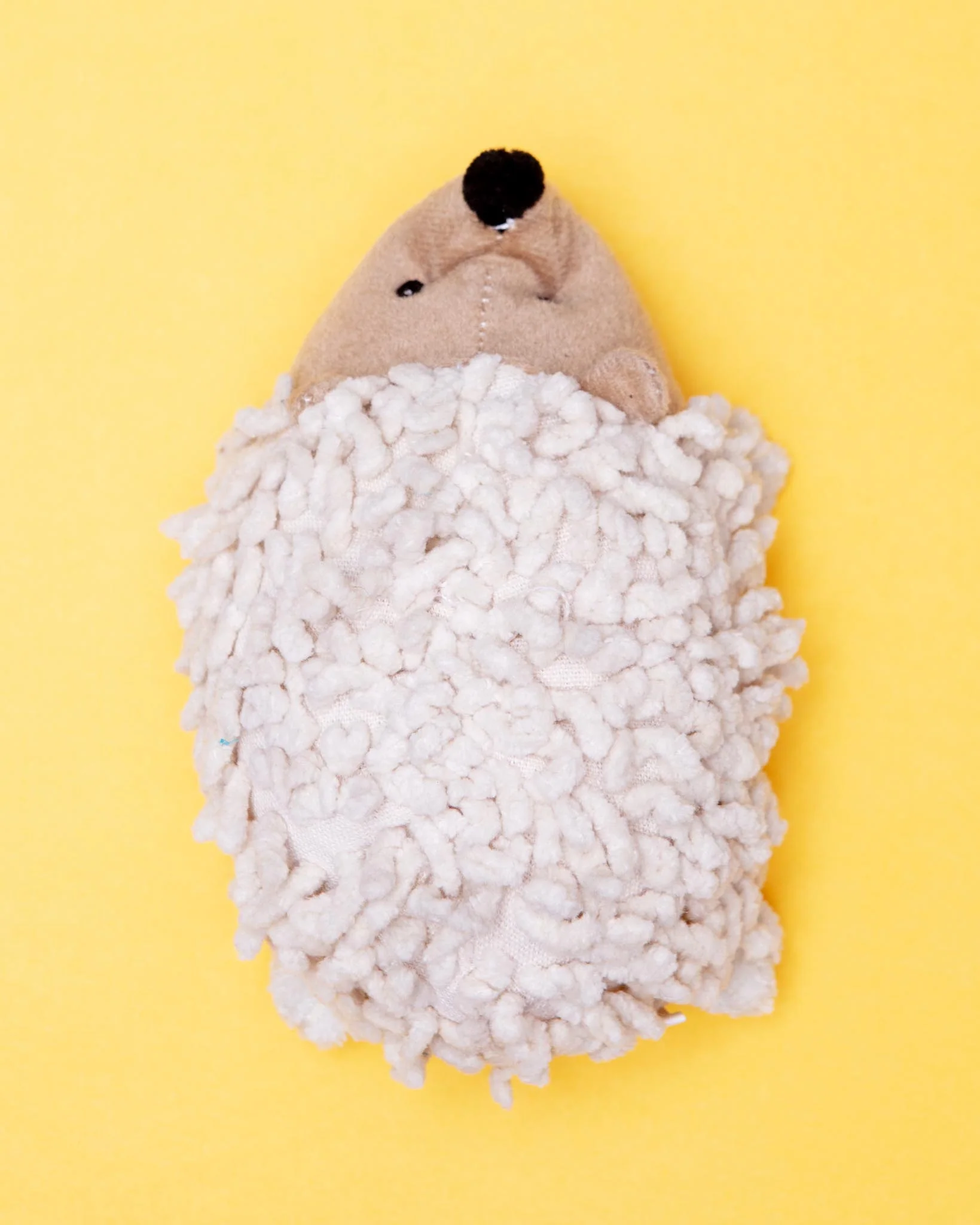Natural Hedgehog Squeaky Plush Dog Toy - Image 2