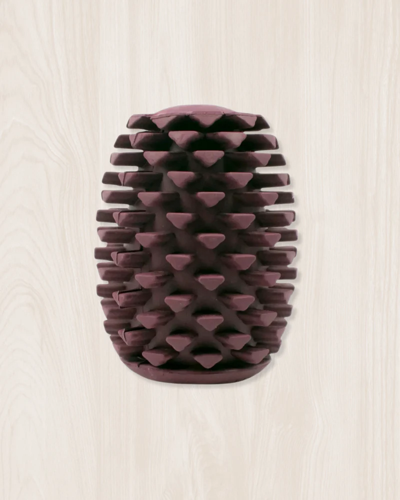 Natural Rubber Pinecone Dog Treat Toy - Image 2