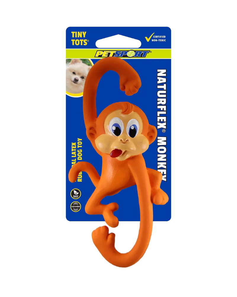 Naturflex Latex Monkey Squeaky Dog Toy - Image 4