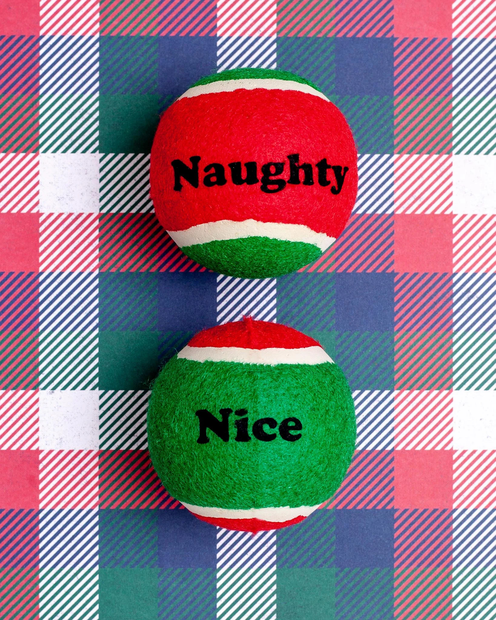 Naughty Or Nice Dog Tennis Balls (2-Pack) (FINAL SALE)
