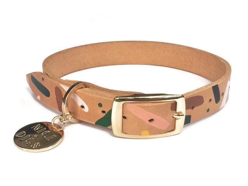 NICE DIGS | Master Confetti Leather Dog Collar