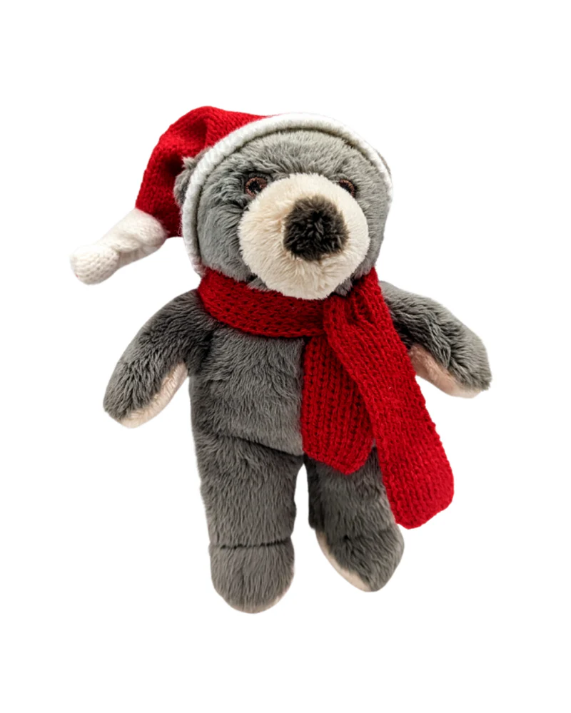 Nicky Bear Cub Holiday Plush Squeaky Dog Toy - Image 2