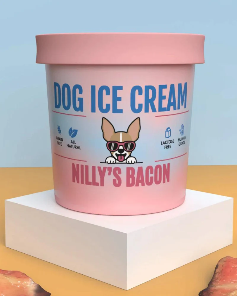 Nilly's Bacon Human Grade Dog Ice Cream Mix (Lactose-Free) - Image 3