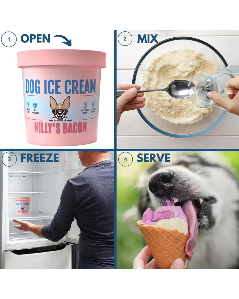 Nilly's Bacon Human Grade Dog Ice Cream Mix (Lactose-Free) - Image 8