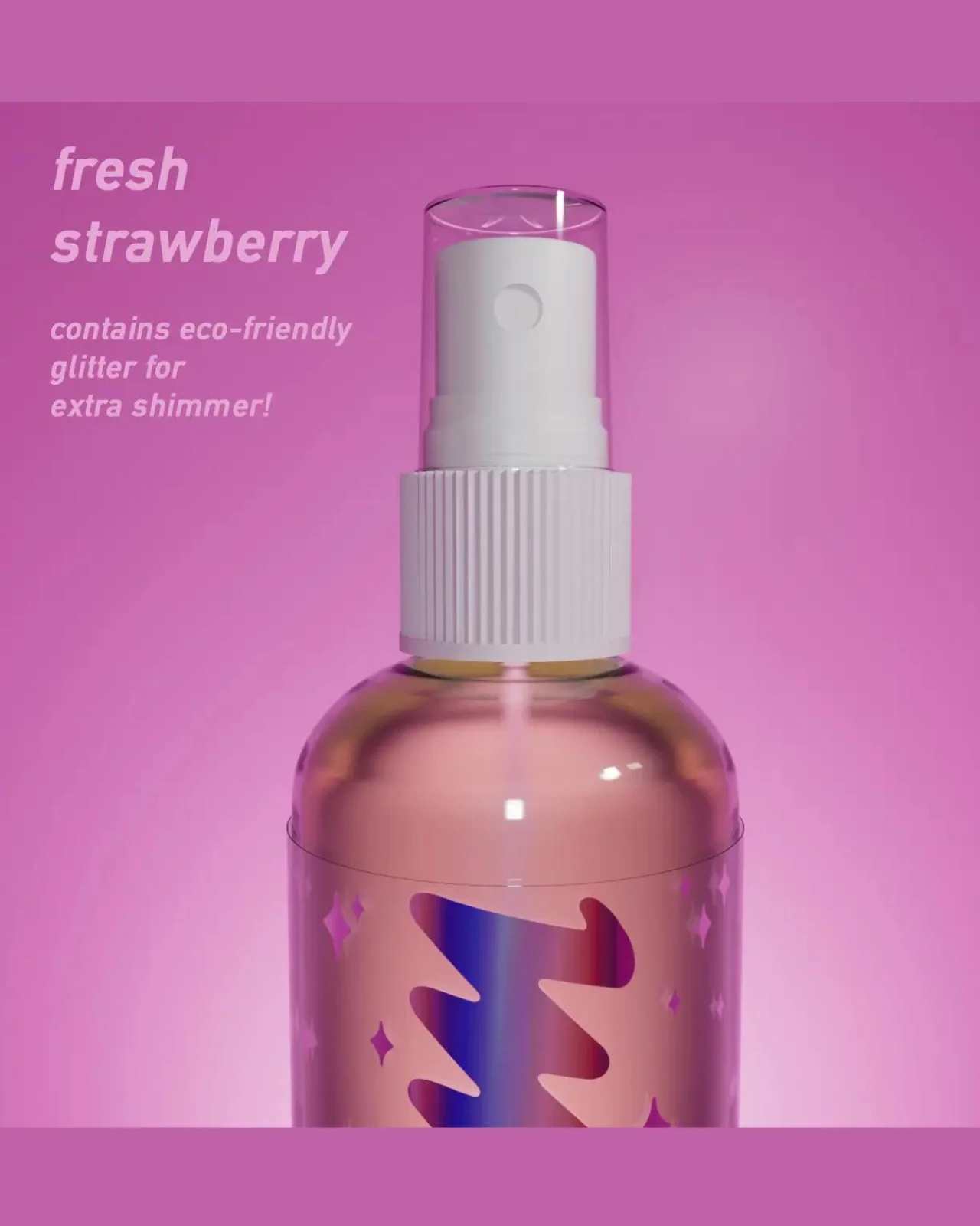 No Rinse Dry Shampoo Mists for Pets in Fresh Strawberry with Eco-Friendly Glitter (Made in the USA) (FINAL SALE) - Image 2