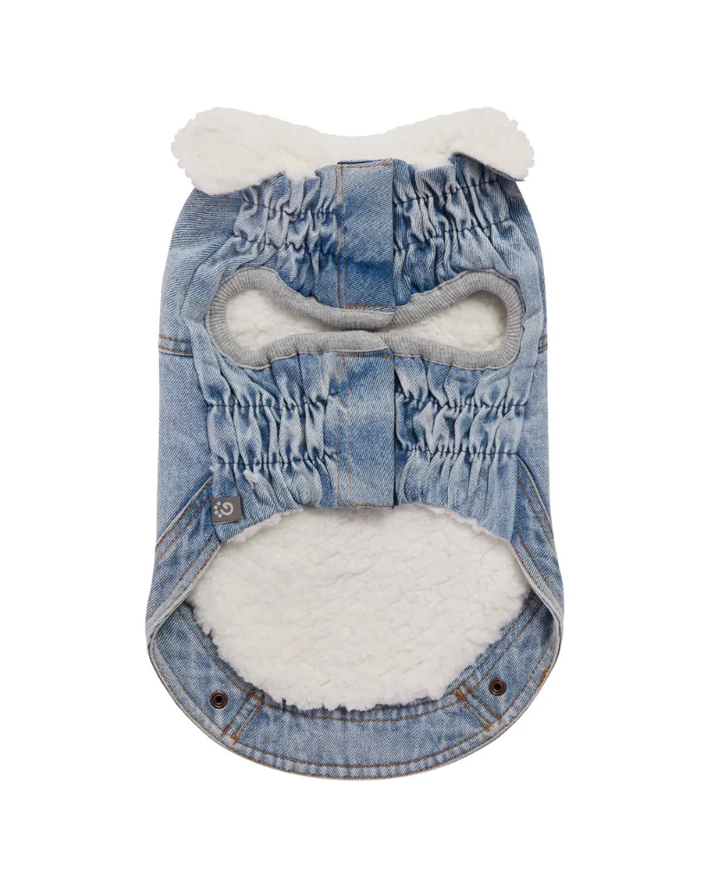 Northside Sherpa-Lined Denim Dog Jacket - Image 5