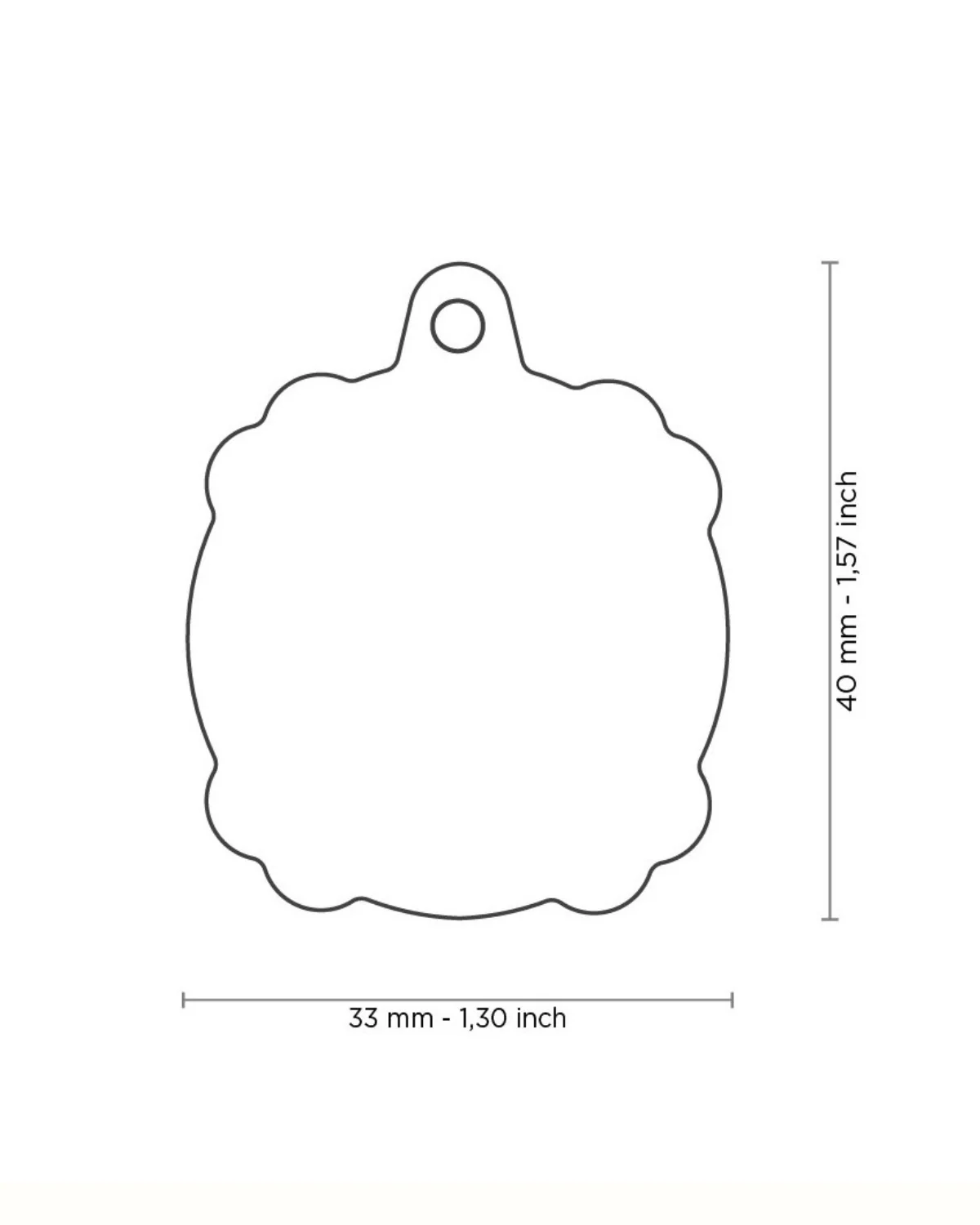 (Not So Scary) Skull Custom Pet ID Tag - Image 3