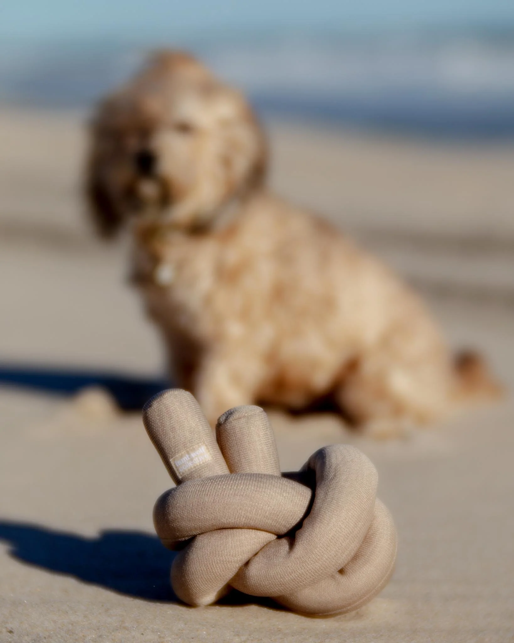 NouNou Interactive Crinkle Dog Toy in Tan - Image 2