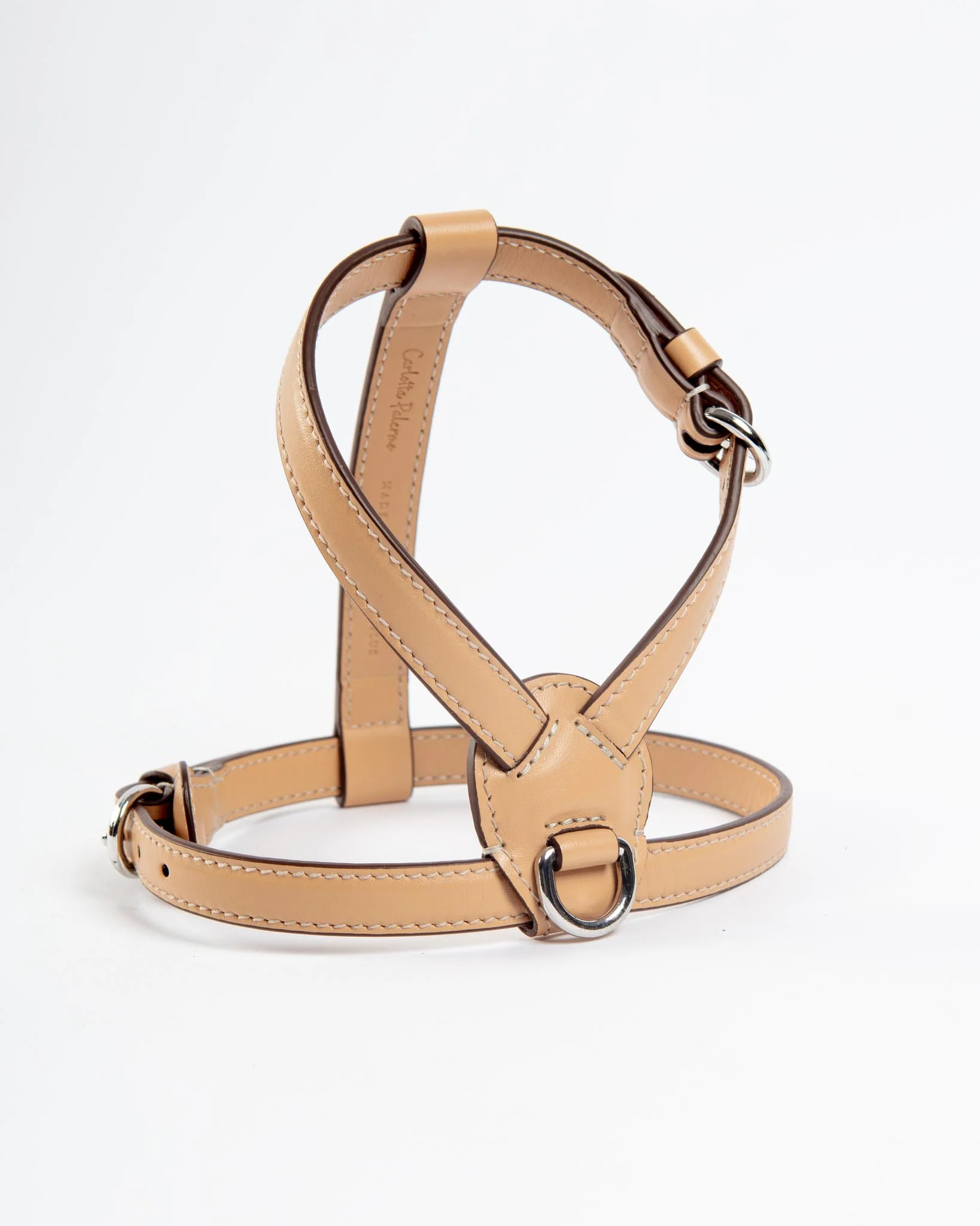 Nuvola Leather Dog Harness in Vanilla (Made in Italy)