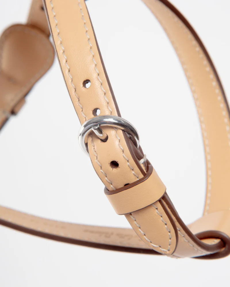 Nuvola Leather Dog Harness in Vanilla (Made in Italy) - Image 7