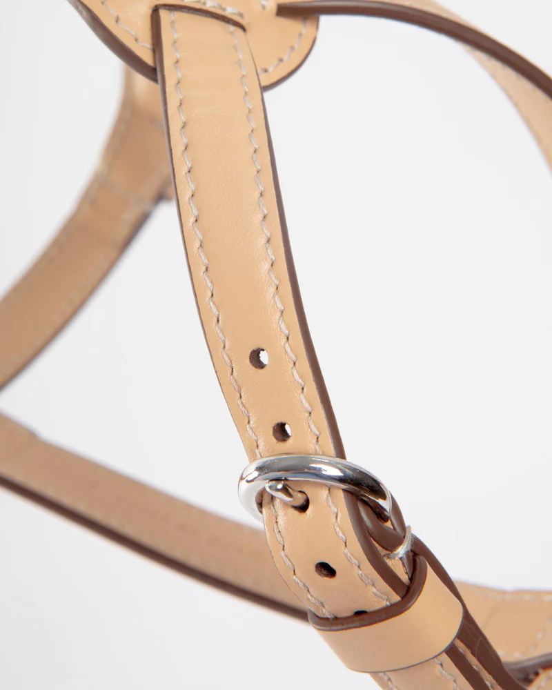 Nuvola Leather Dog Harness in Vanilla (Made in Italy) - Image 8