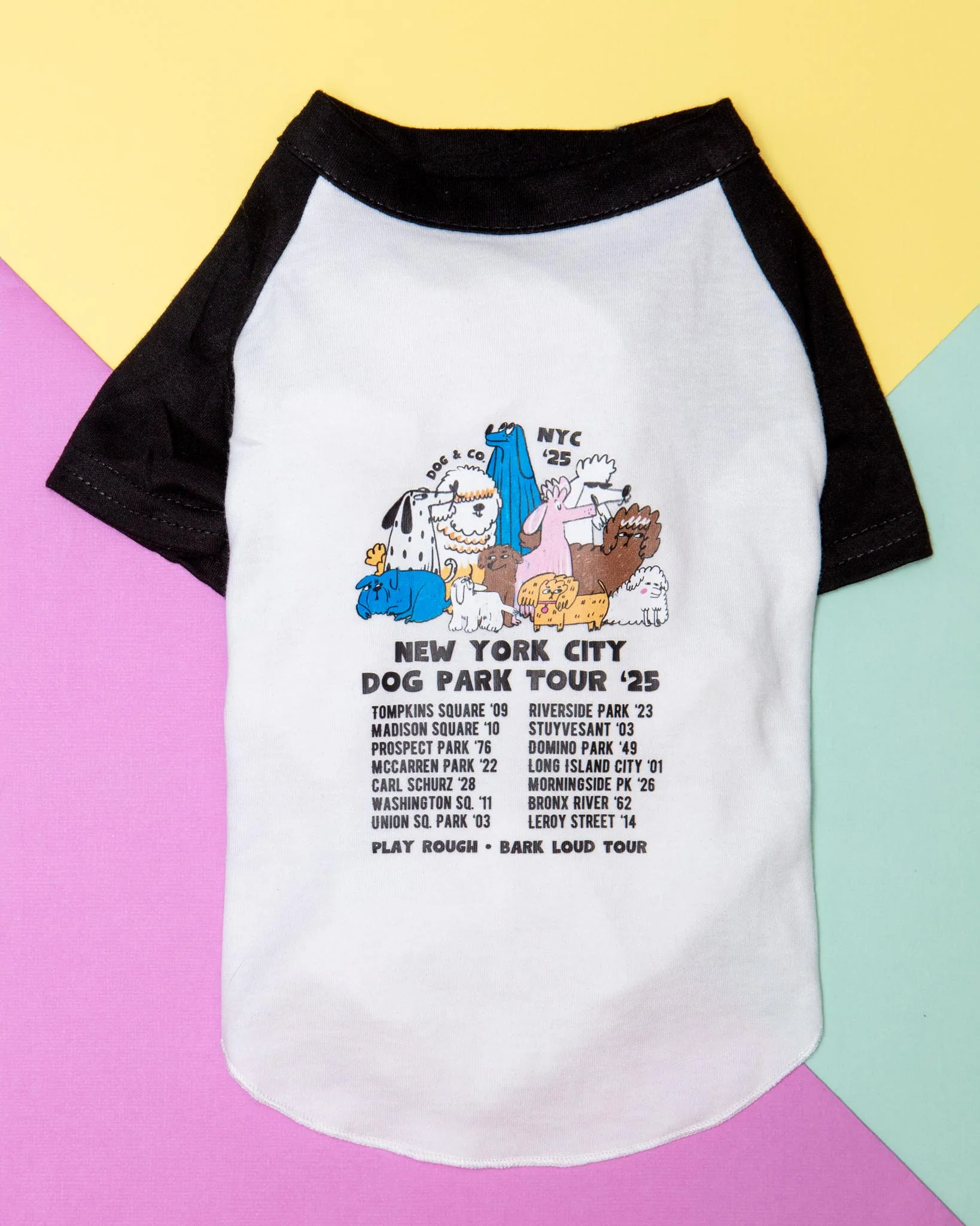*NYC Dog Park Tour* Graphic Dog T-Shirt (FINAL SALE)