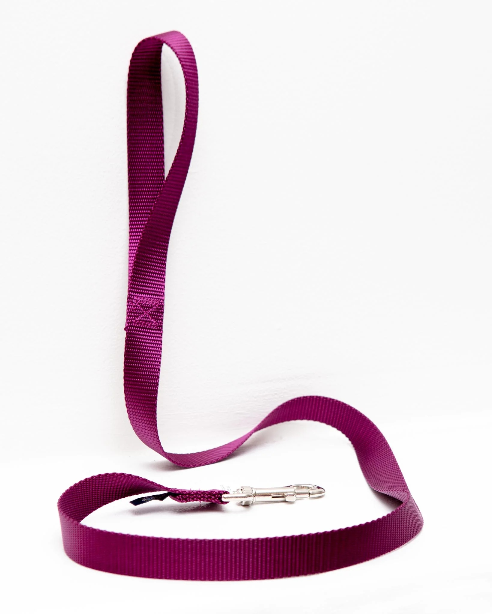 Nylon Dog Leash in Burgundy (4ft) (Made in the USA)