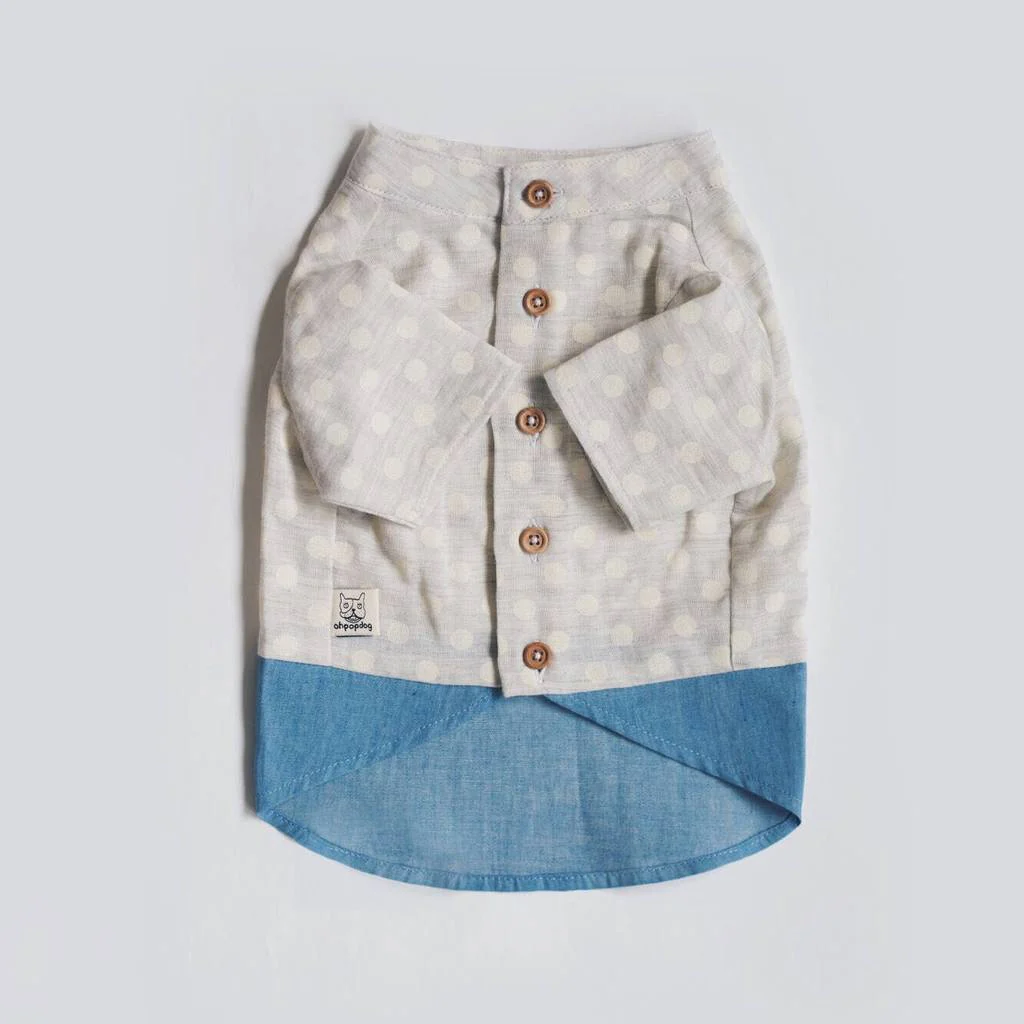OH POP DOG | Polka Dot Denim Shirt - Image 2