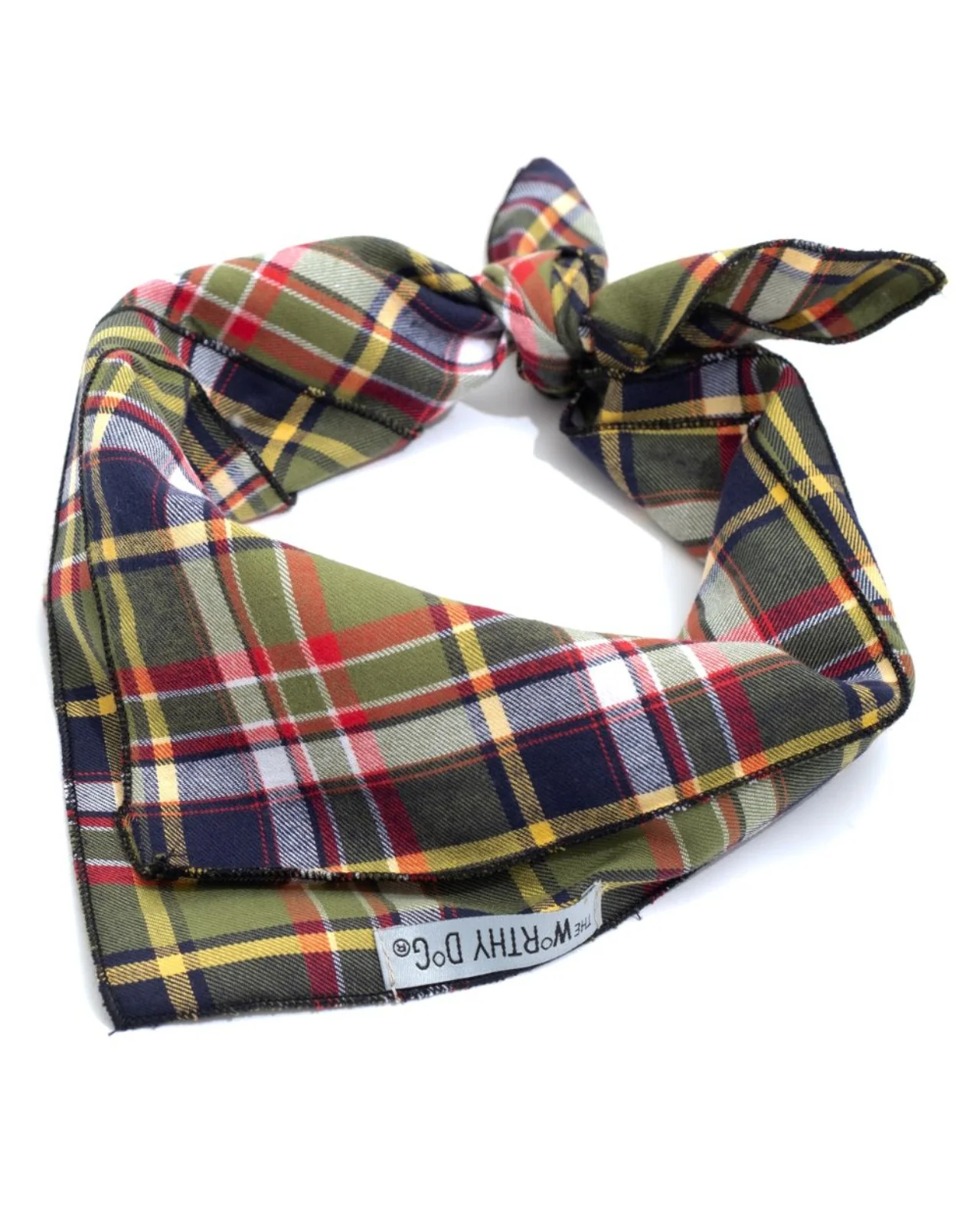 Olive & Oak Tartan Dog Bandana - Image 2