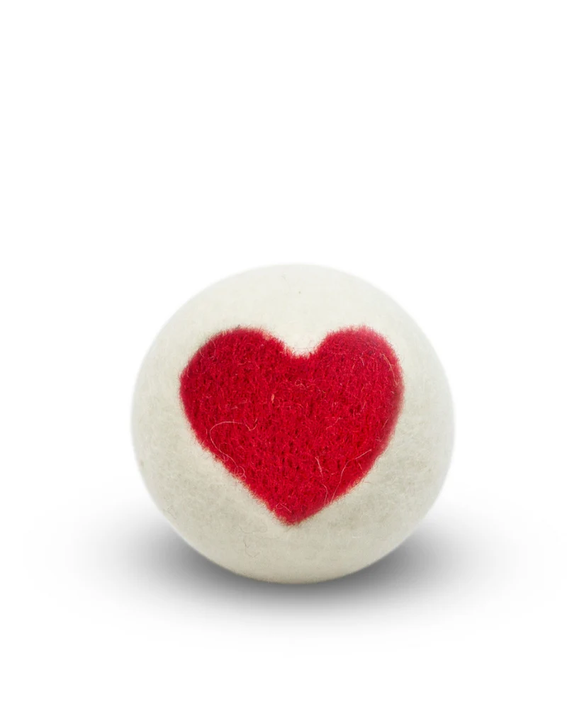 Wool Ball Toy with Heart - Image 3