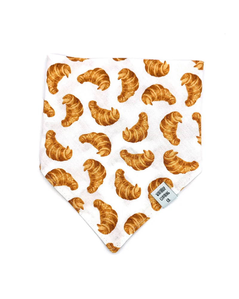 Ooh Lala Croissant Dog Bandana (Made in the USA) (FINAL SALE) - Image 2