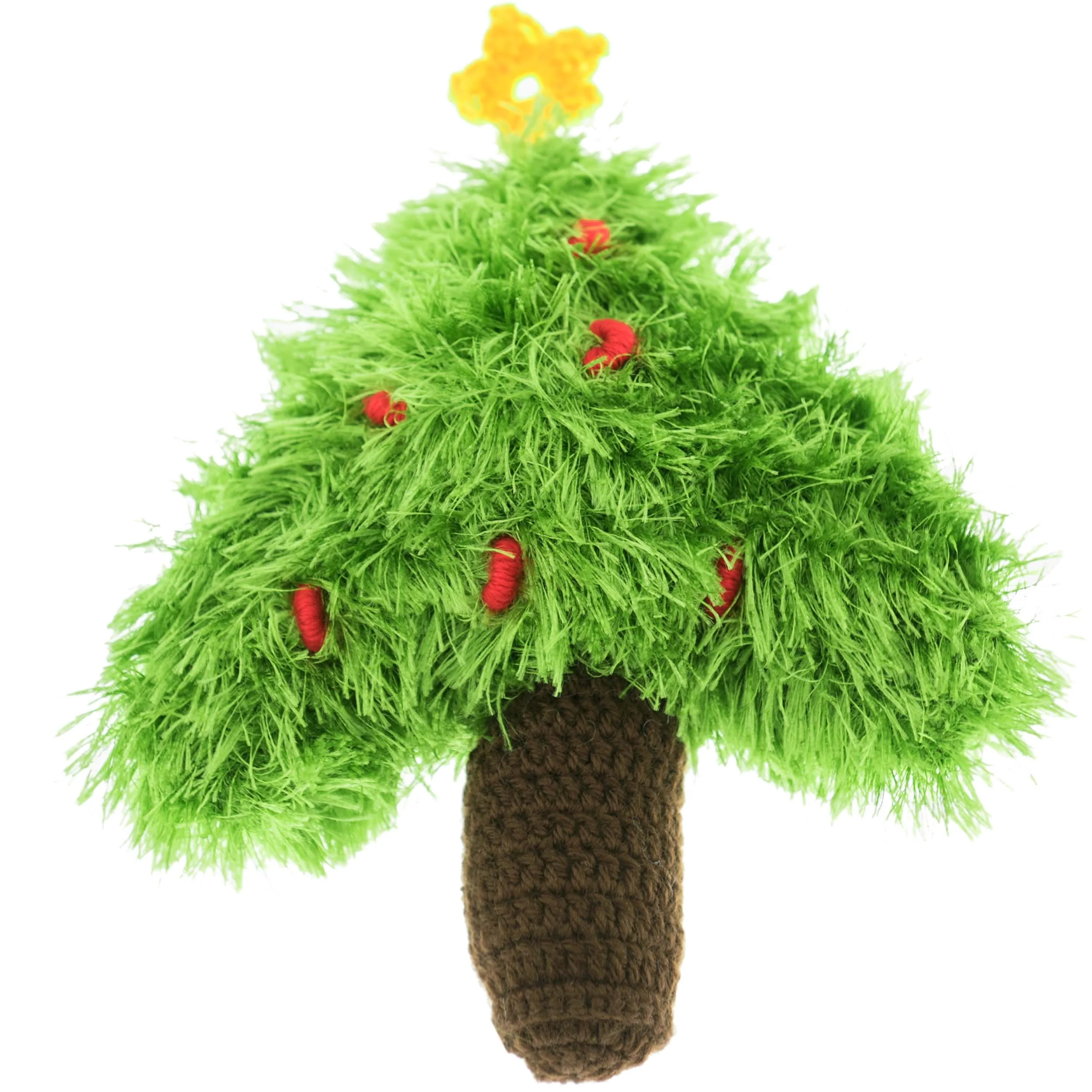 Christmas Tree Crochet Squeaky Dog Toy - Image 2