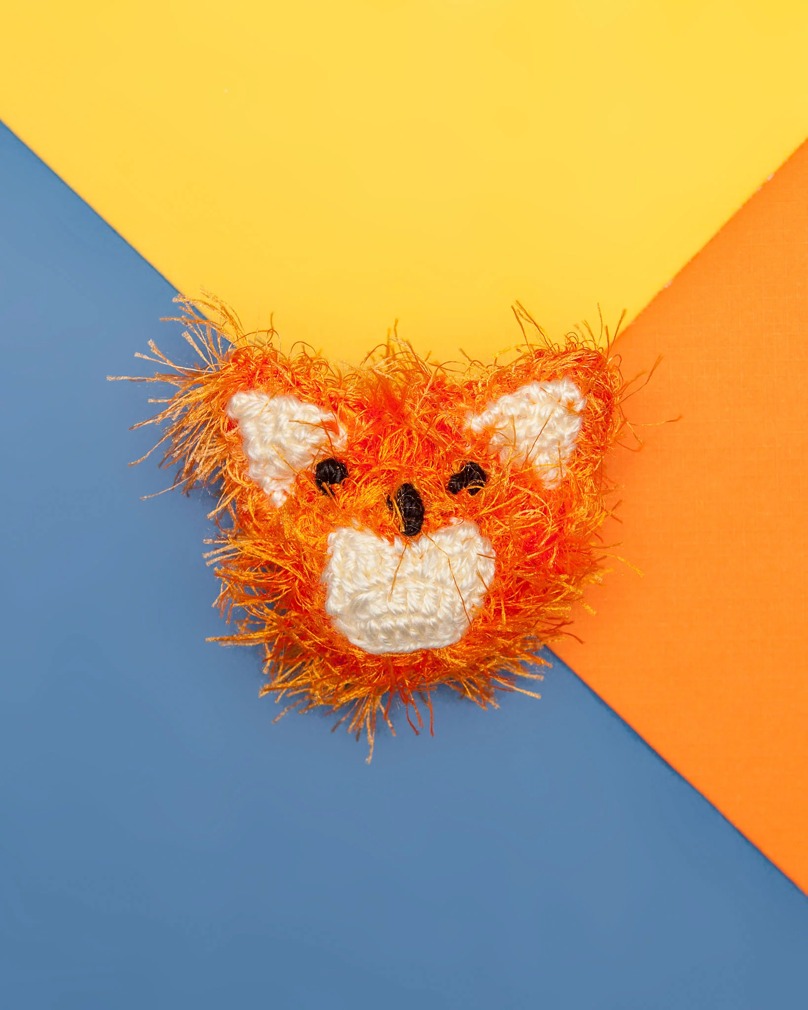 Furry Fox Knit Dog Squeaky Toy