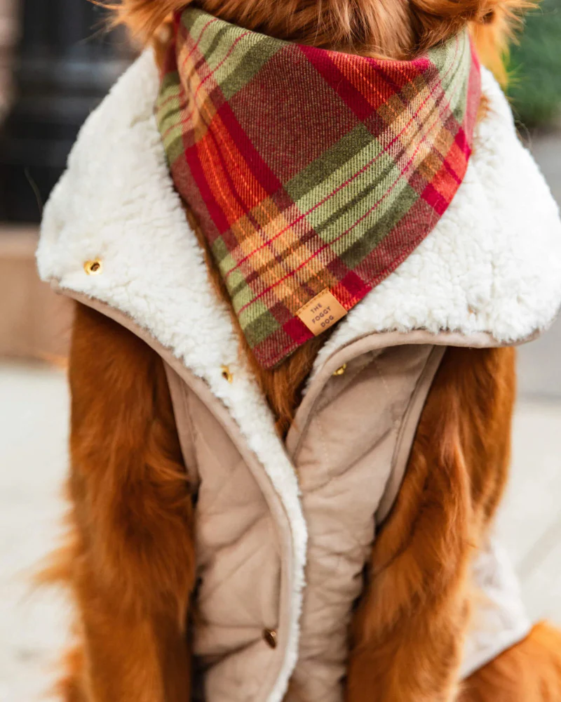Orchard Plaid Flannel Dog Bandana (Made in the USA) - Image 2