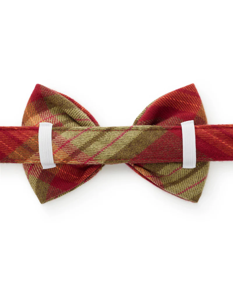 Orchard Plaid Flannel Dog Bow Tie (Made in the USA) - Image 2