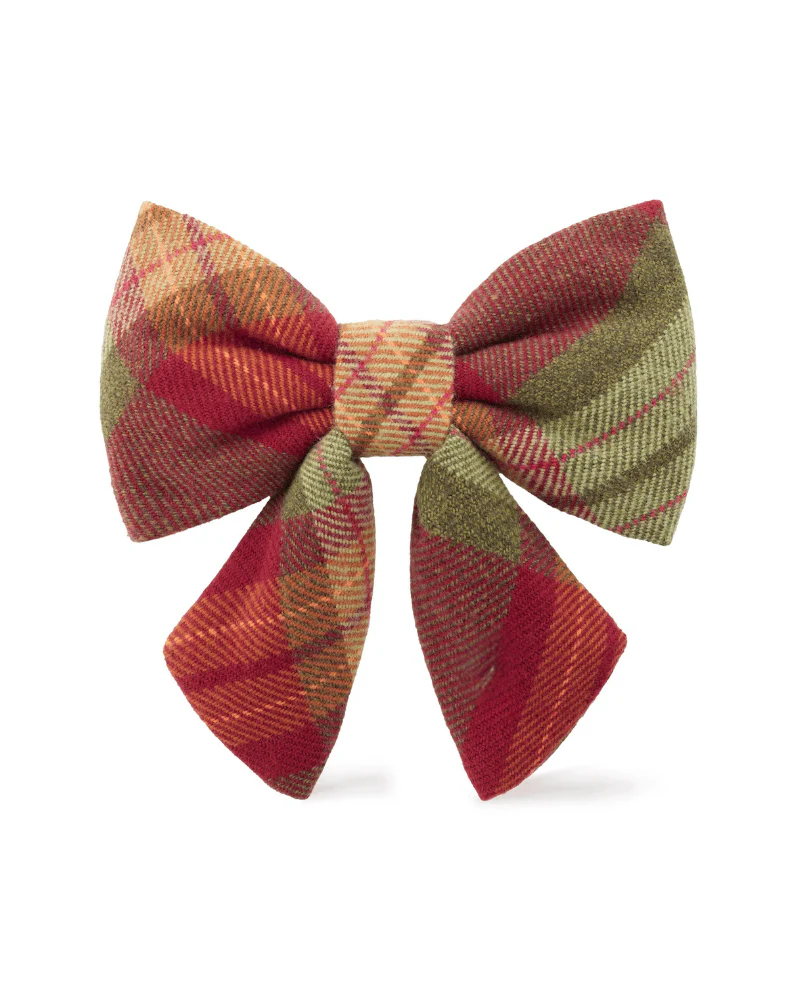 Orchard Plaid Flannel Lady Dog Bow Tie (Made in the USA) - Image 2