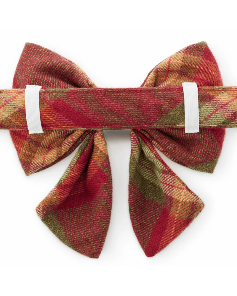Orchard Plaid Flannel Lady Dog Bow Tie (Made in the USA) - Image 3