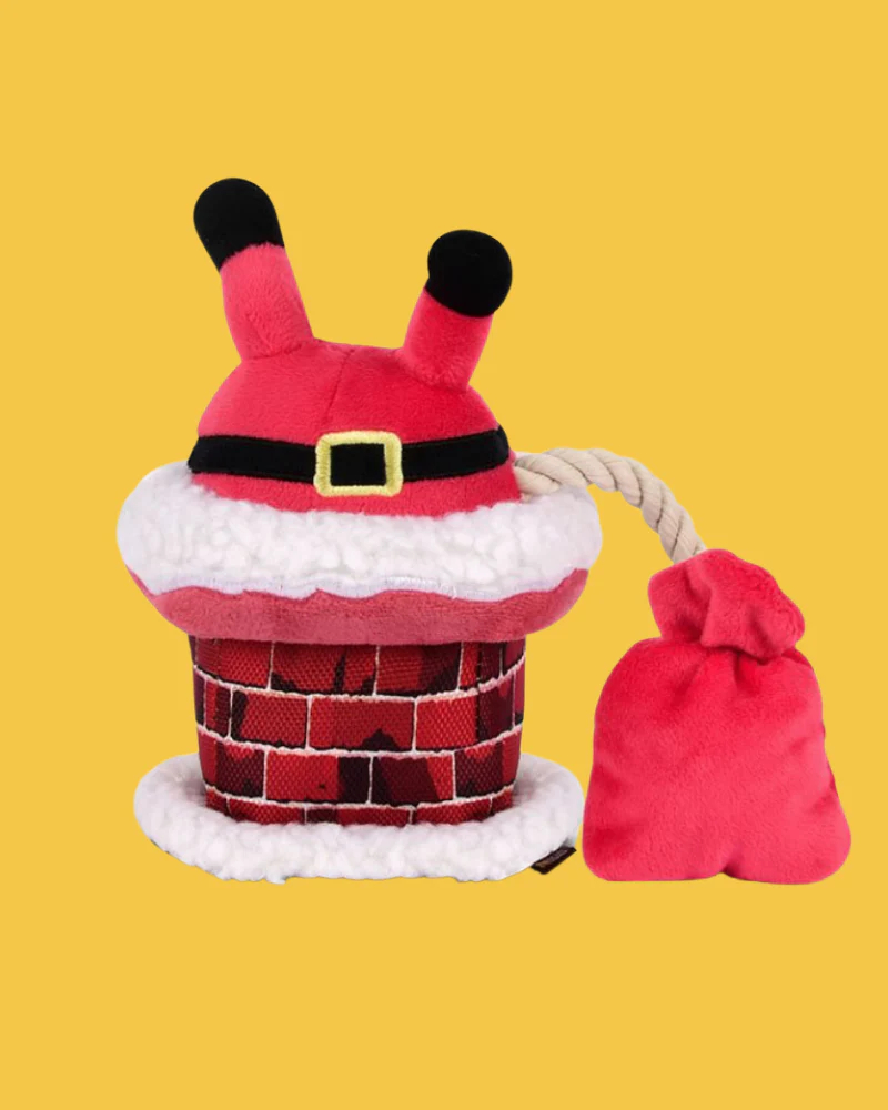Clumsy Claus Holiday Squeak + Crinkle Dog Toy << FINAL SALE >> - Image 2