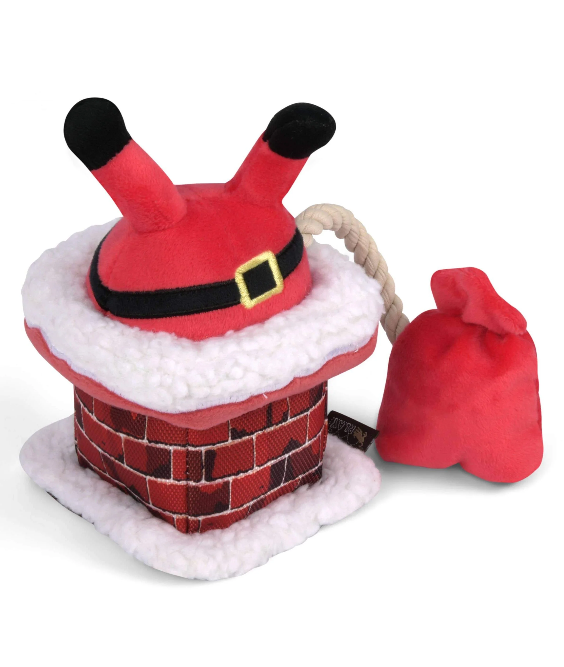 Clumsy Claus Holiday Squeak + Crinkle Dog Toy << FINAL SALE >> - Image 3