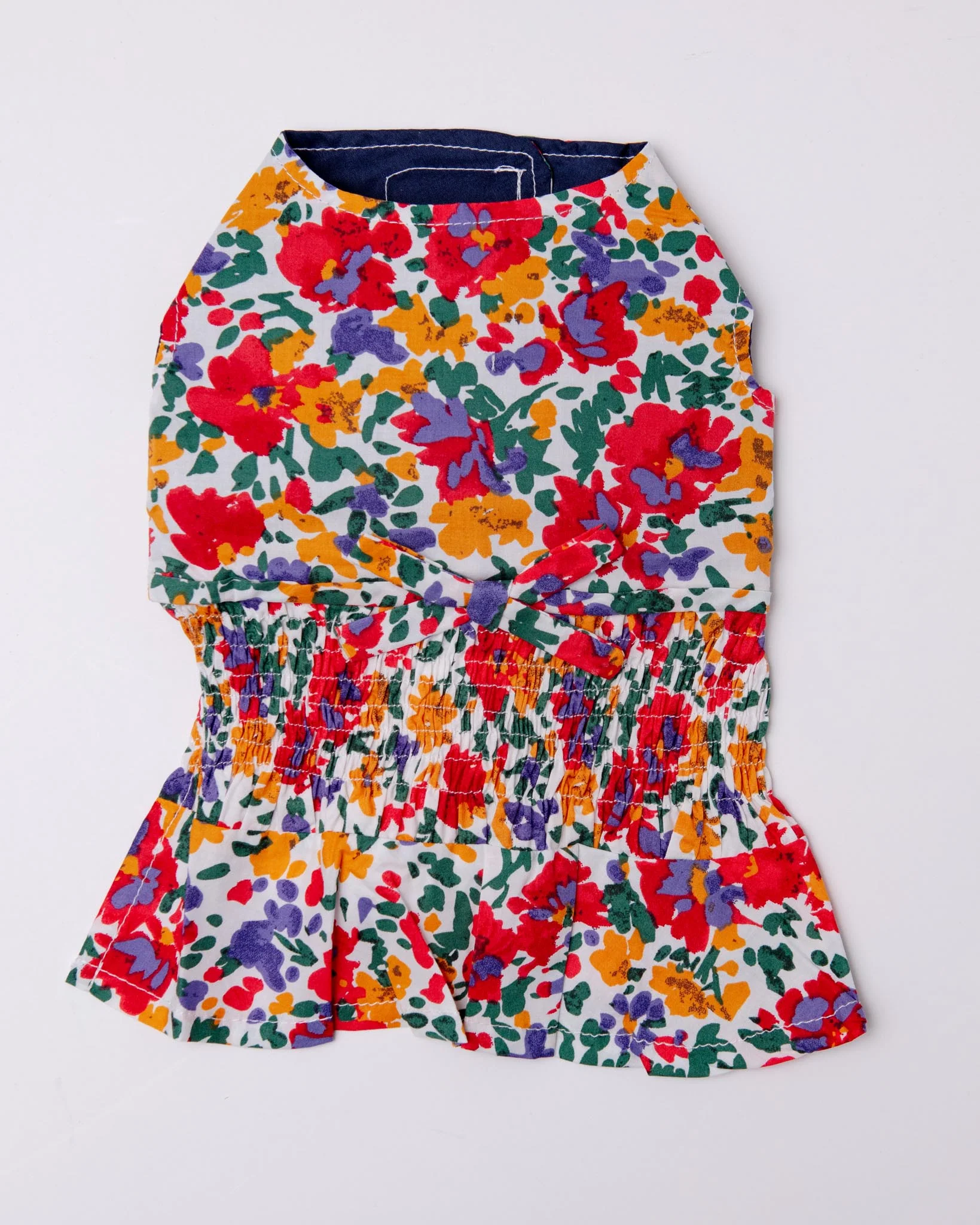 Ruched Floral Print Dog Dress (CLEARANCE)