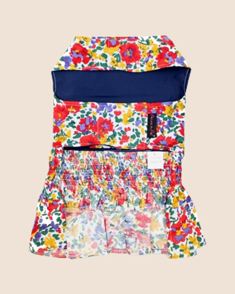 Ruched Floral Print Dog Dress (CLEARANCE) - Image 5