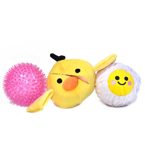 3-in-1 The Chicken + The Egg Squeaky Dog Toy - Image 5