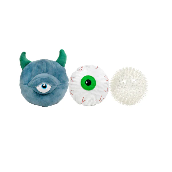 3-In-1 Monster + Eyeball + Squeaky Ball Dog Toy - Image 2
