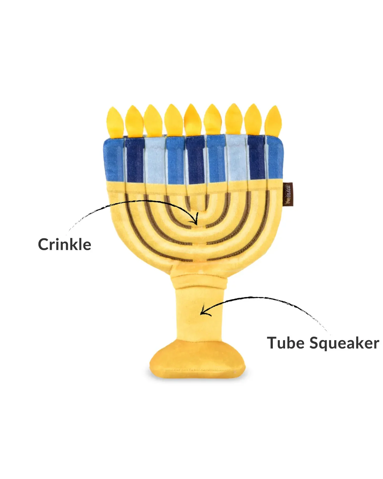 Paw-Nukkah Menorah Squeaky Crinkle Dog Toy - Image 3