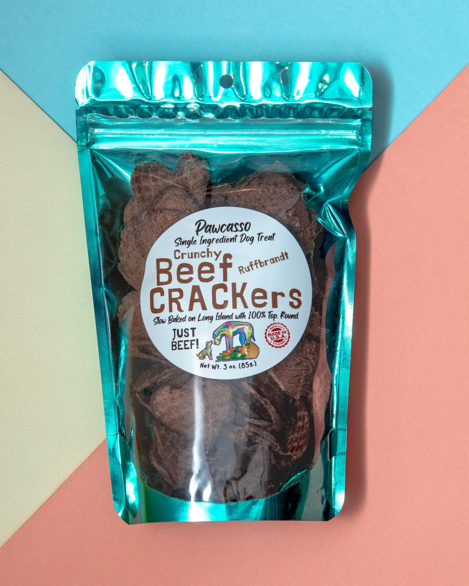 Crunchy Beef Crackers Dog Treats (Made in the USA) - Image 3