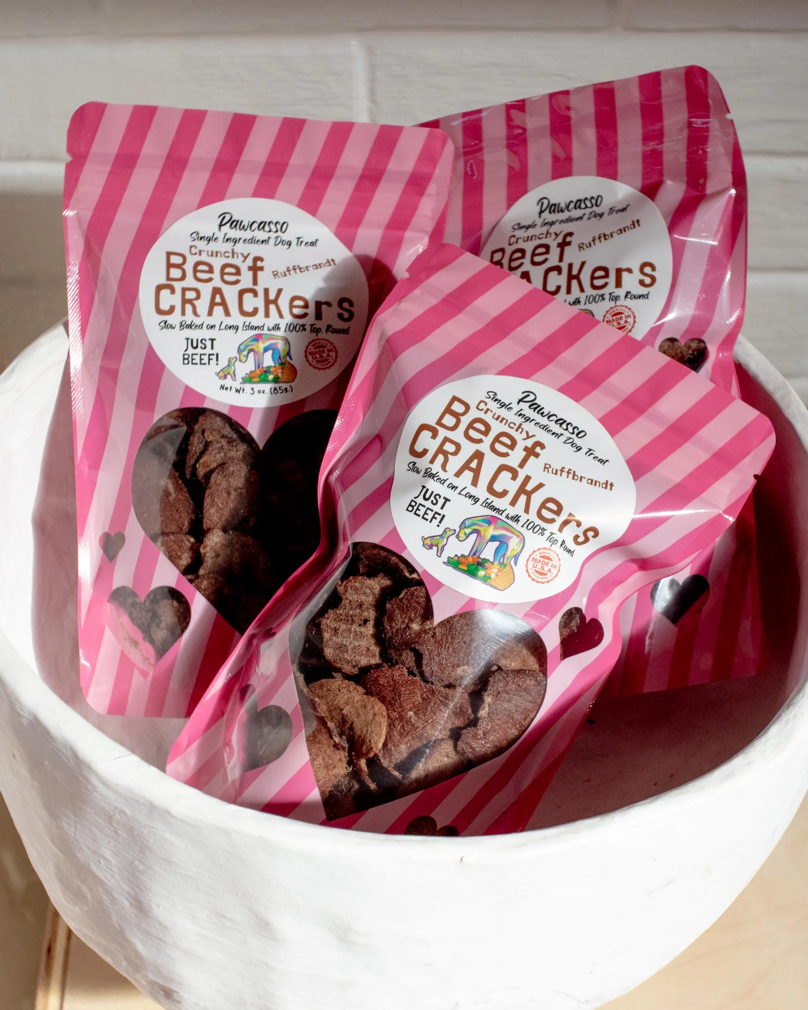 Crunchy Beef Crackers Dog Treats (Made in the USA) - Image 4