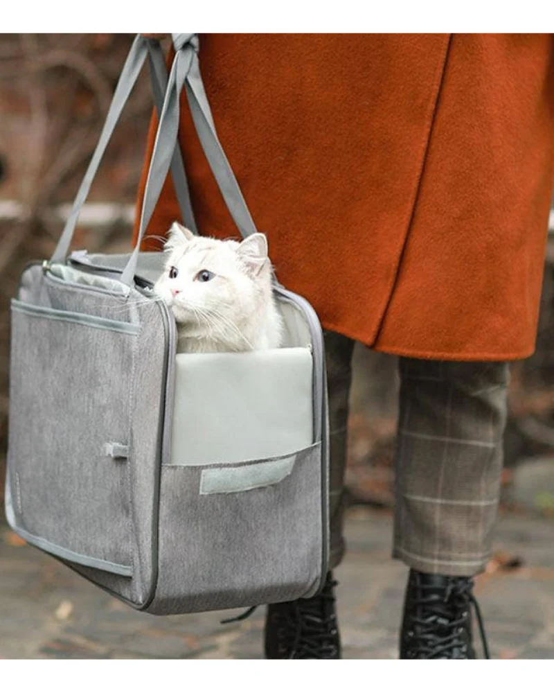 Multi-Functional Pet Backpack & Tote in Grey