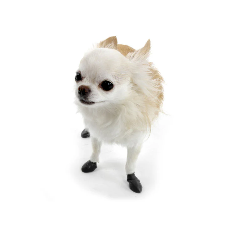 Natural Rubber Dog Boots in Black - Image 3