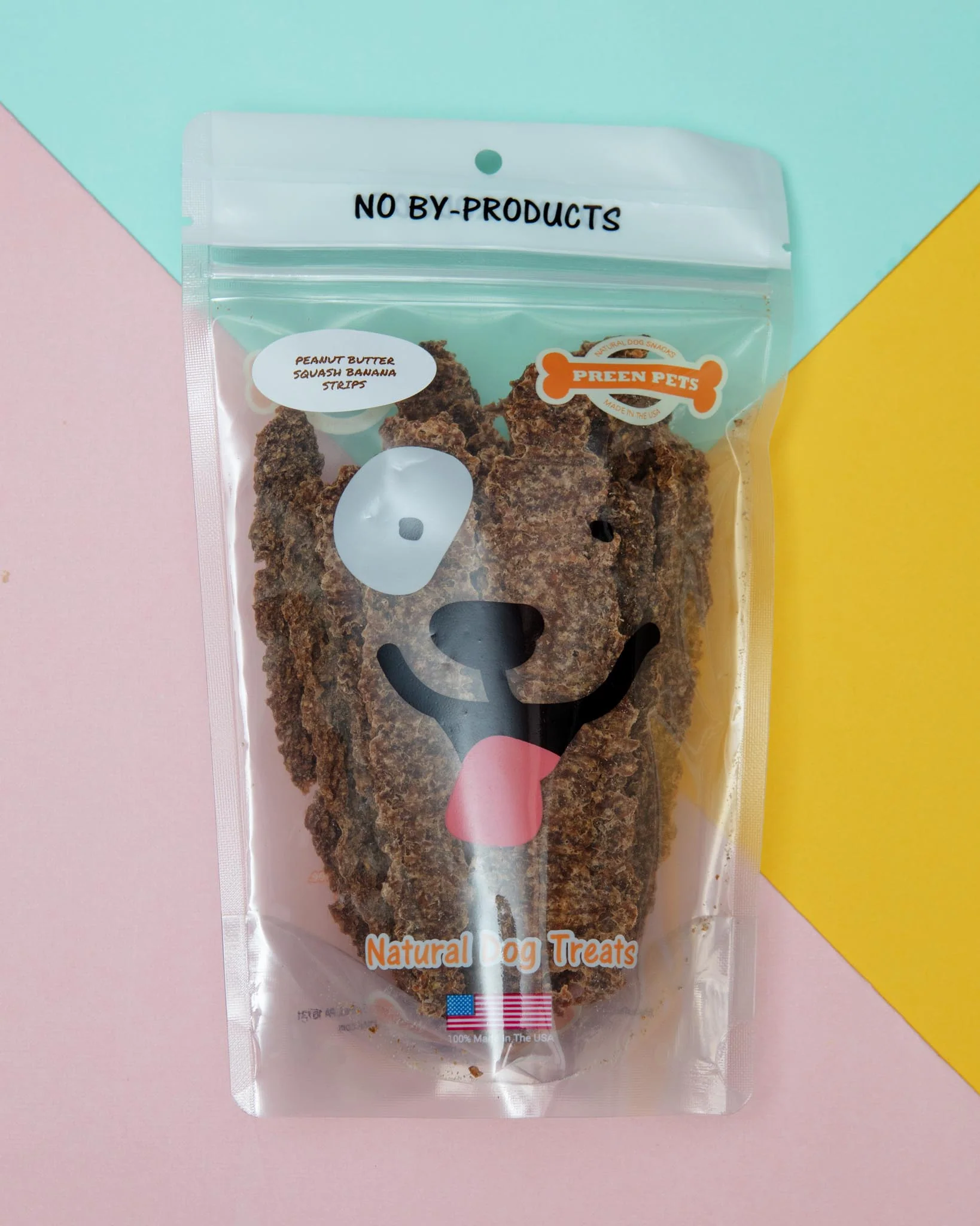Peanut Butter, Squash & Banana Strips Dog Treats (Made in the USA)