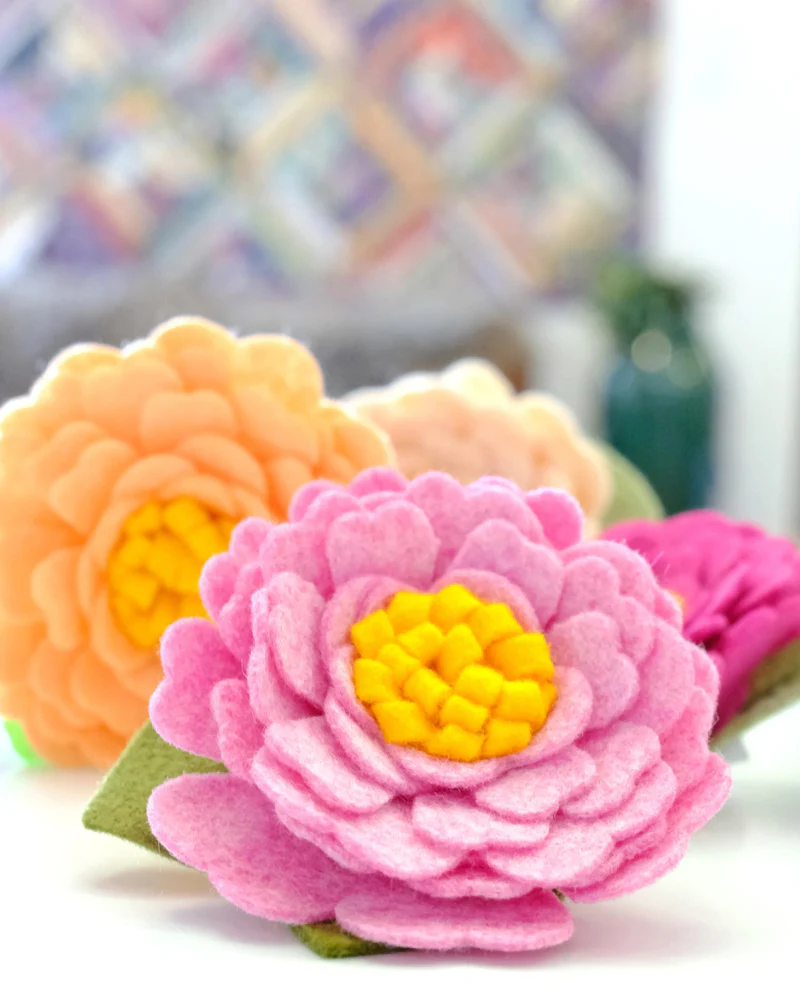 Peony Dog Collar Flower in Pixie Pink
