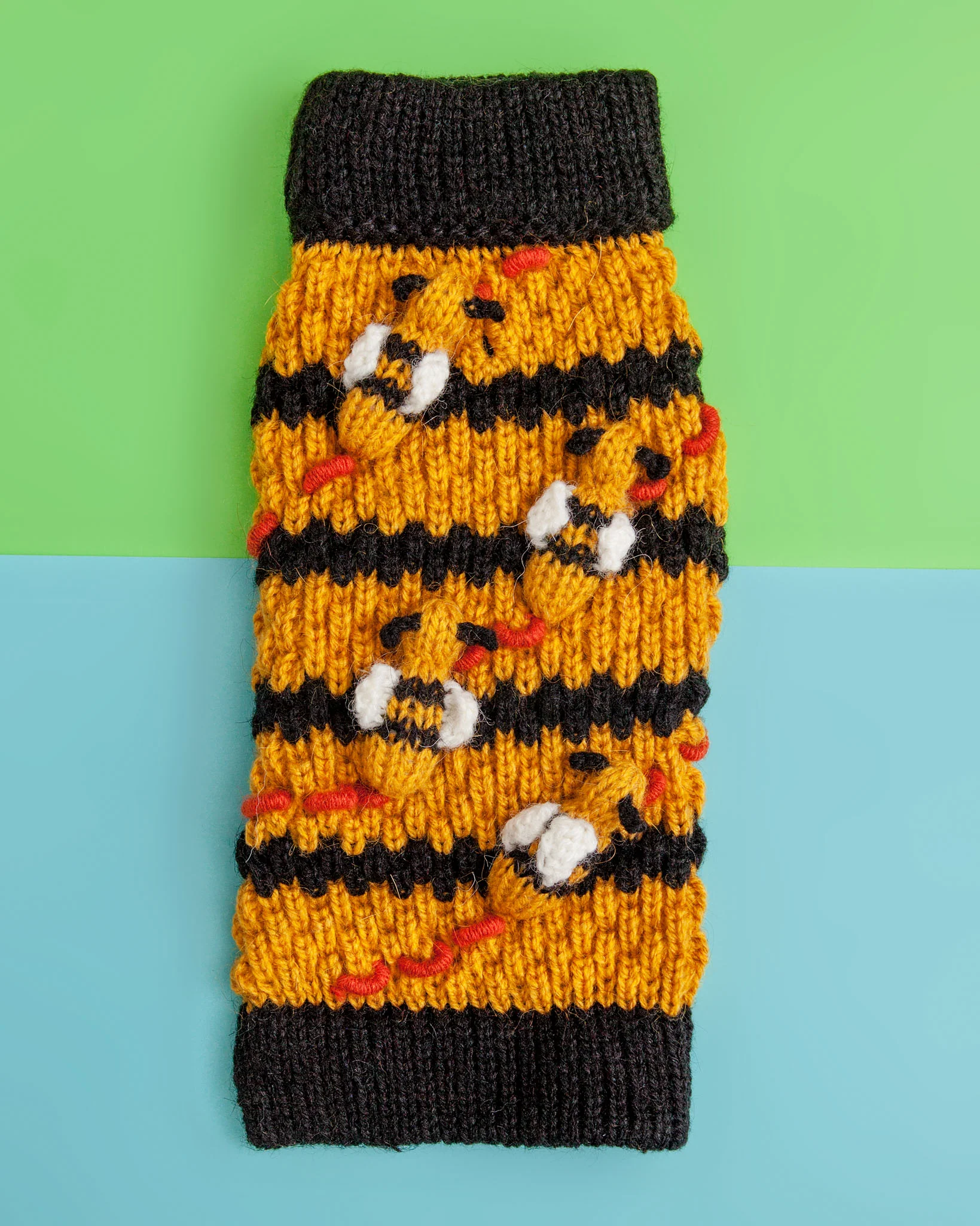 Buzz Off! Bumble Bee Hive Hand-Knit Sweater (FINAL SALE)