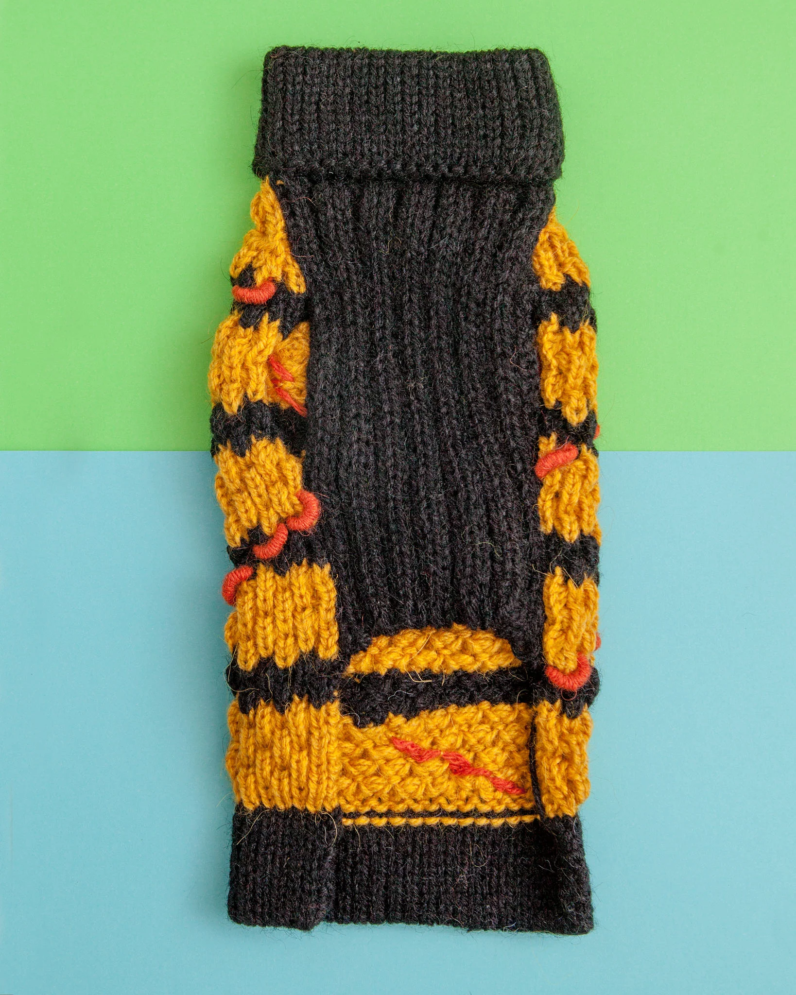 Buzz Off! Bumble Bee Hive Hand-Knit Sweater (FINAL SALE) - Image 3