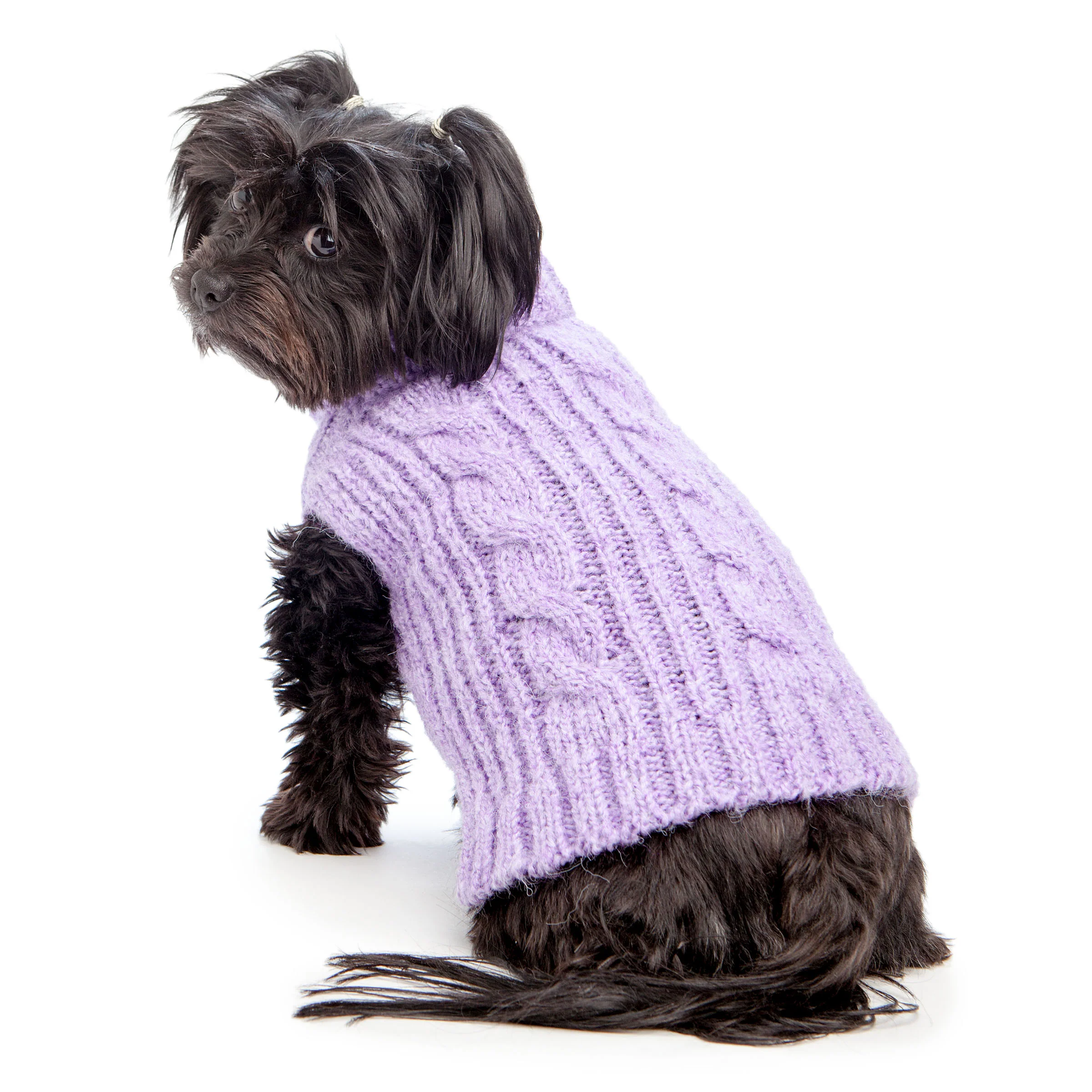 PERUVIAN KNITS | Cable Knit Sweater in Lavender - Image 2
