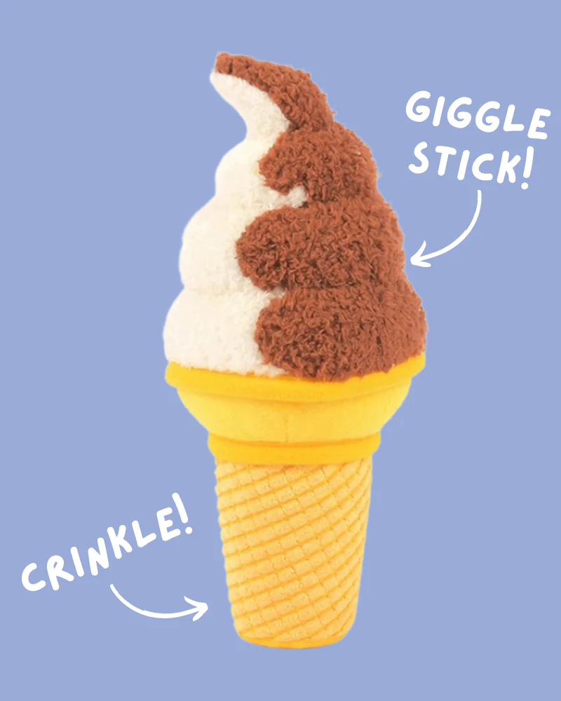 Soft Serve Giggle Stick Ice Cream Cone Dog Toy (FINAL SALE) - Image 3