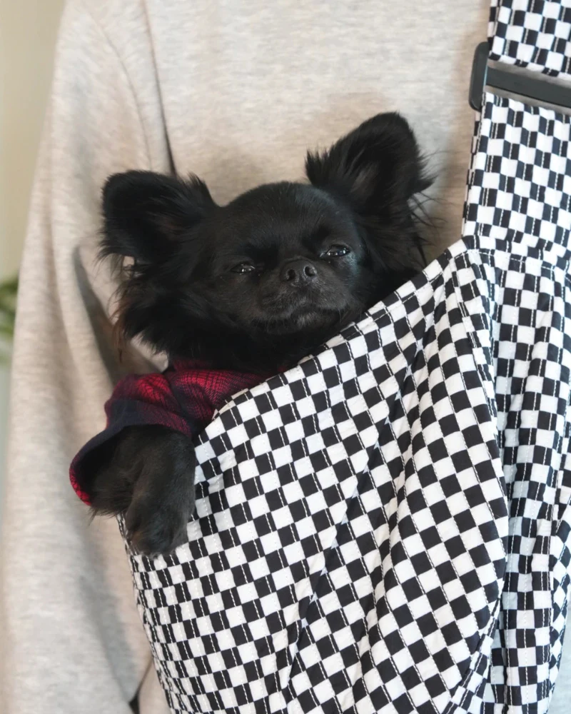 Check Print Pet Sling Carrier - Image 3