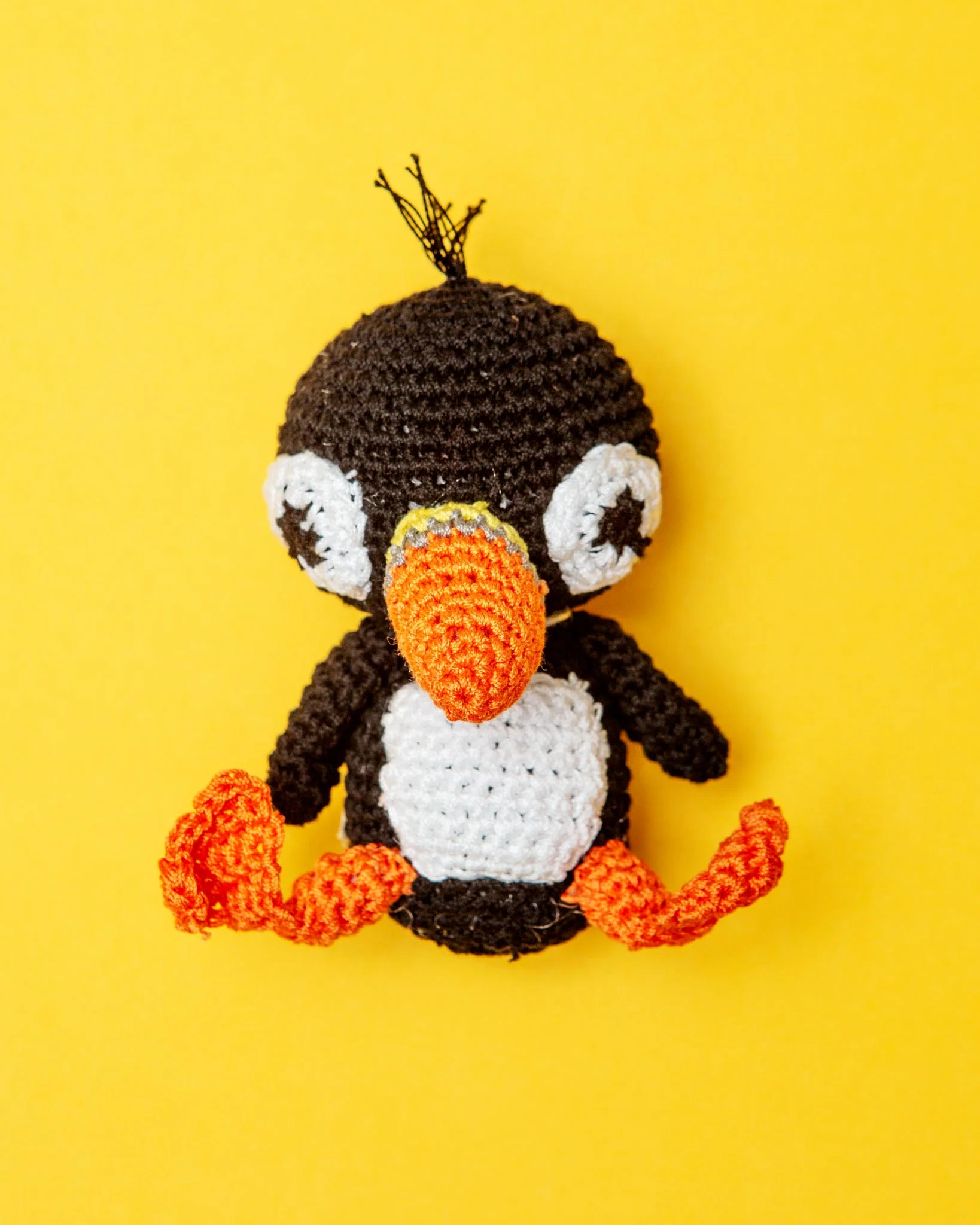 Peter the Puffin Organic Cotton Knit Dog Toy