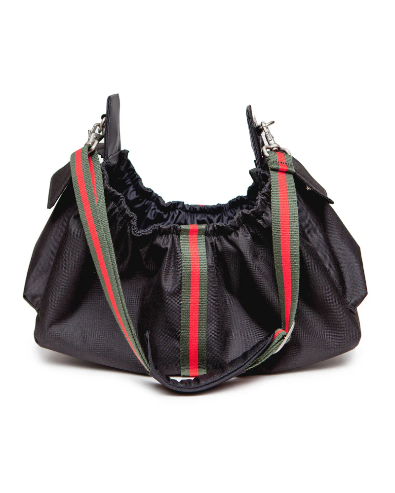 Gigi Sling Pet Carrier in Black w/ Stripes (Made in the USA) - Image 2