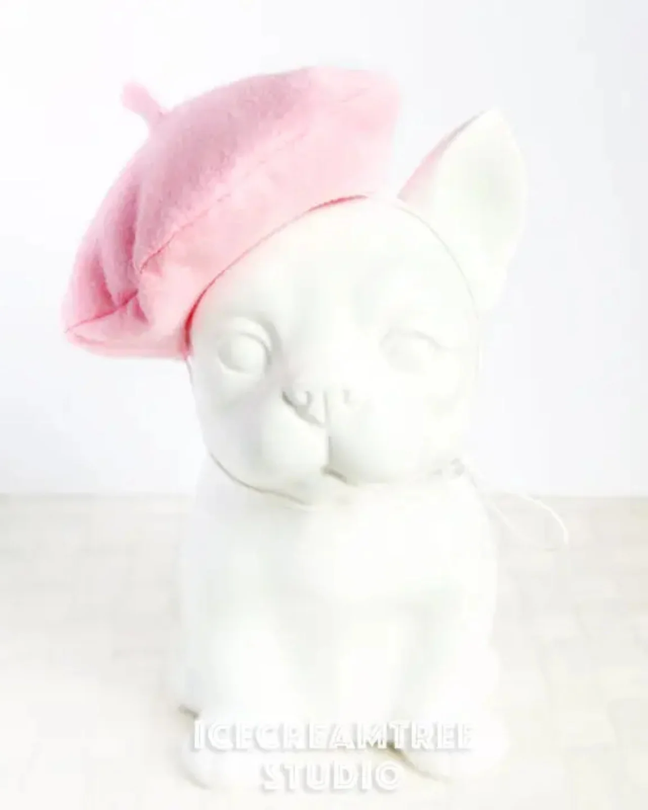Pink Beret Petite Pet Hat (Made in the USA) - Image 4
