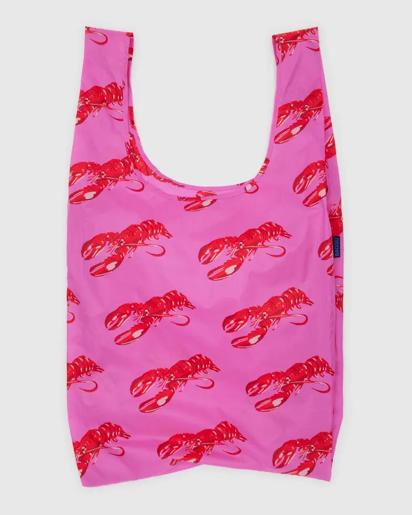 Pink Lobster Big Baggu Reusable Bag (FINAL SALE) - Image 2