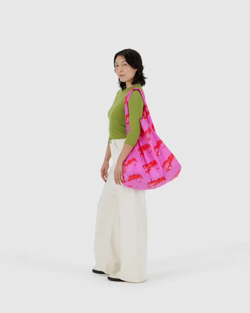 Pink Lobster Big Baggu Reusable Bag (FINAL SALE) - Image 3